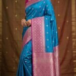 Royal Blue & Purple Classic Silk Cotton Saree