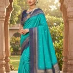 Emerald Green Soft Silk Saree with Zari Detailing