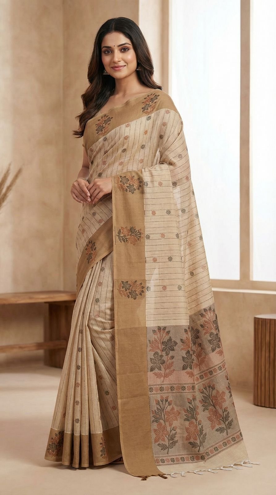 retro-fashions-chettinad-handloom-cotton-saree-with-floral-border-woven-pallu
